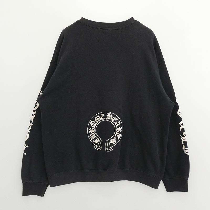 クロムハーツ（原本無） 90s OLD LOGO HORSESHOE オールド バックホースシュー 袖ロゴ アームロゴプリント クルーネック スウェット 買取実績 画像