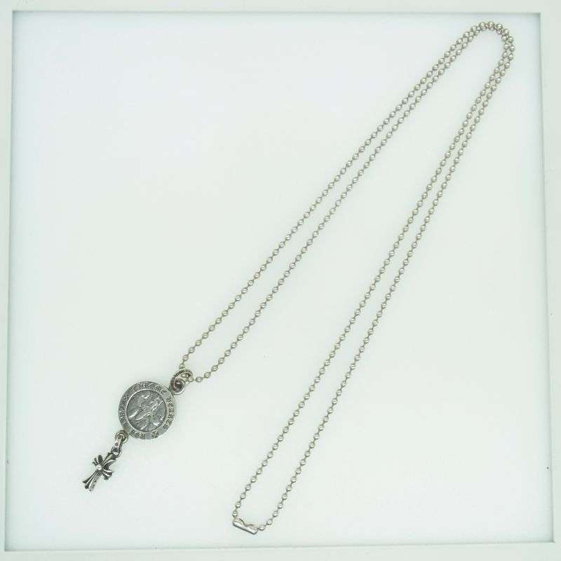 クロムハーツ(原本無) ANGEL MEDAL CRS BBYFAT エンジェルメダル ベイビーファット クロス ペンダントトップ 30inchボールチェーン付き ネックレス 買取実績 画像