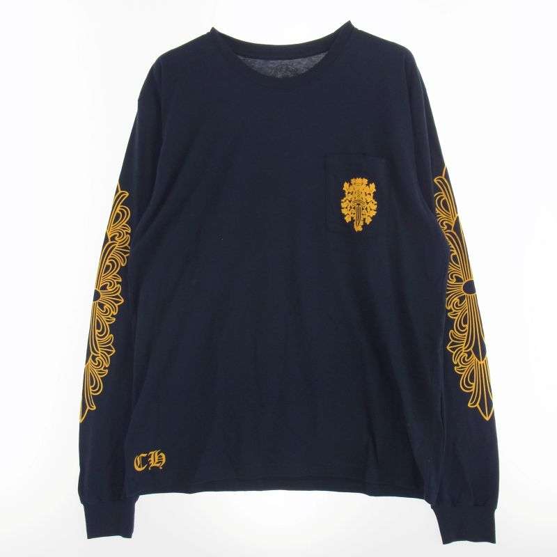 クロムハーツ（原本無） バック ダガー アーム フローラルクロス プリント ロングスリーブTシャツ 長袖カットソー 買取実績 画像