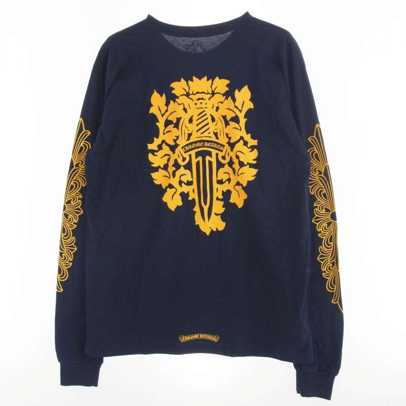 クロムハーツ（原本無） バック ダガー アーム フローラルクロス プリント ロングスリーブTシャツ 長袖カットソー 買取実績 画像
