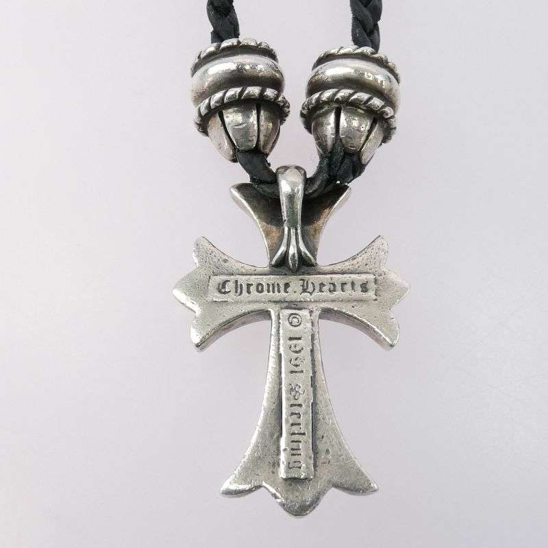 クロムハーツ（原本無） CH CRS SML CL スモール CHクロス クリンプト ボロチップ レザーブレード ネックレス 買取実績 画像