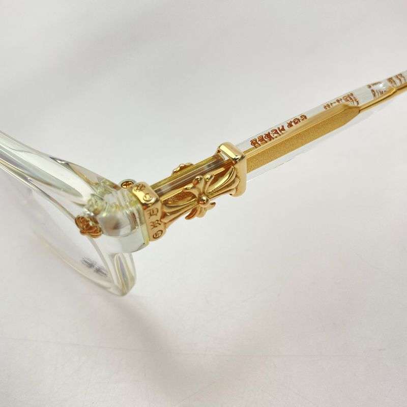 クロムハーツ（原本無） COX UCKER 50641169 CRYS ウェリントン クリアフレーム 眼鏡 メガネ アイウェアケース付き 買取実績 画像