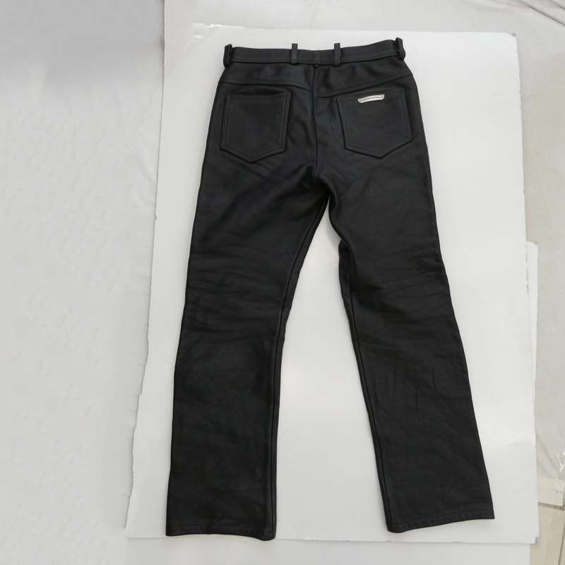 クロムハーツ（原本無） Flare Knee Cross Ball Button Leather Pants フレアニー クロスボールボタン オールレザー パンツ 買取実績 画像