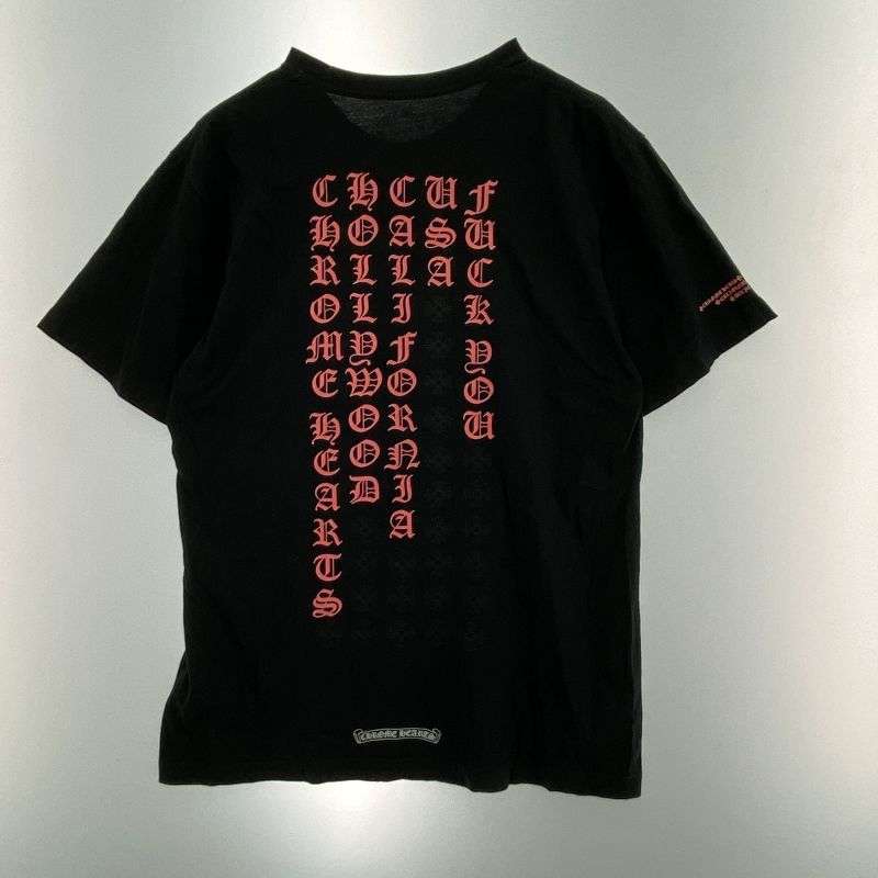 クロムハーツ（原本無） FUCK YOU USA STRIPE LOGO L/S TEE 英字プリント ファックユー ネオン ストライプロゴ クルーネック 半袖 Tシャツ 買取実績 画像