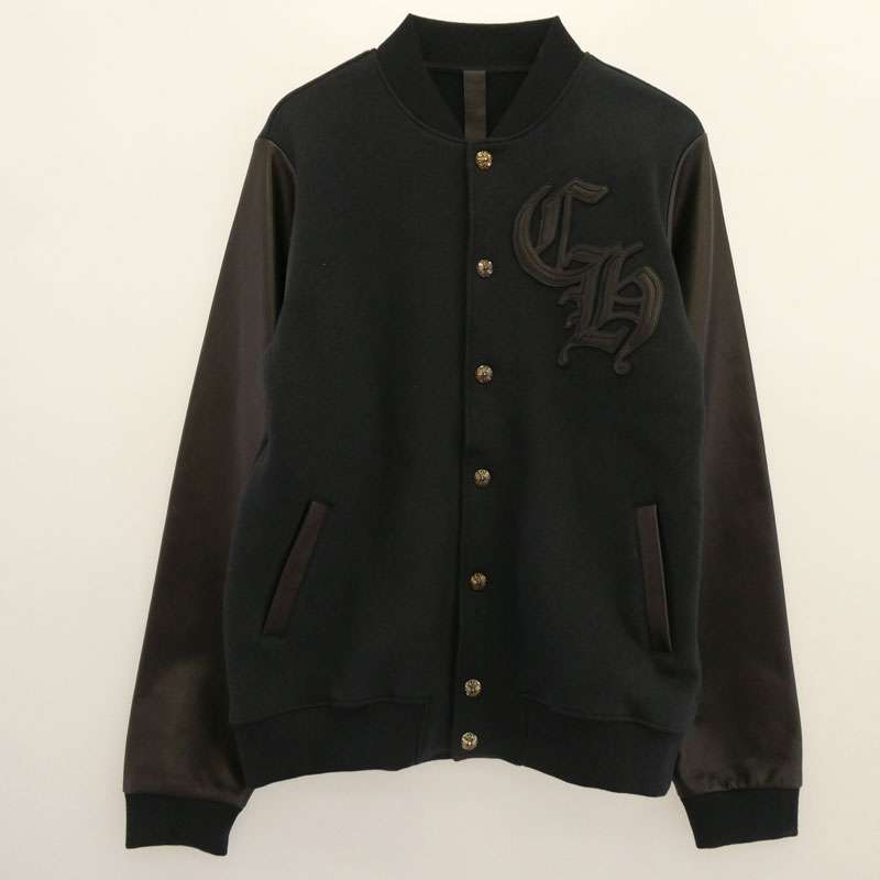 クロムハーツ（原本無） JKT GRP NOT BOMBER CH ワッペンレザー 切り替え スタジャン ブルゾン 買取実績 画像