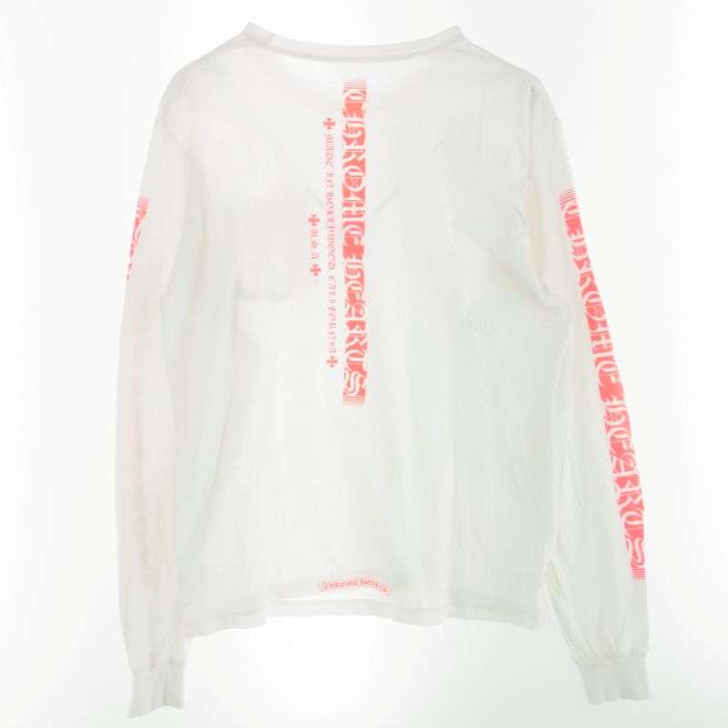 クロムハーツ（原本無） NEON PINK STRIPE LOGO TEE ネオン ピンク ストライプ ロゴ 長袖 Tシャツ 買取実績 画像