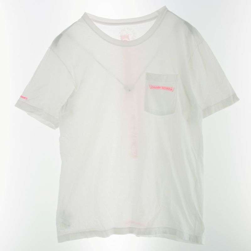 クロムハーツ（原本無） NEON PINK STRIPE LOGO TEE ネオン ピンク ストライプ ロゴ 半袖 Tシャツ 買取実績 画像
