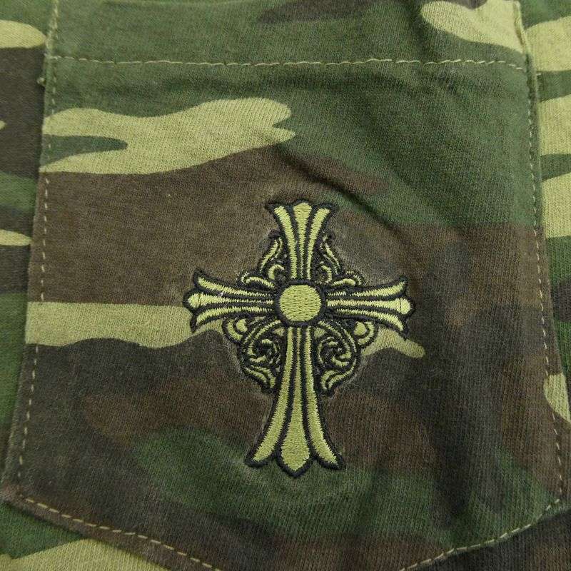 クロムハーツ（原本無） オールド フローラルクロス 刺繍 カモフラ ポケット 半袖 Tシャツ 買取実績 画像