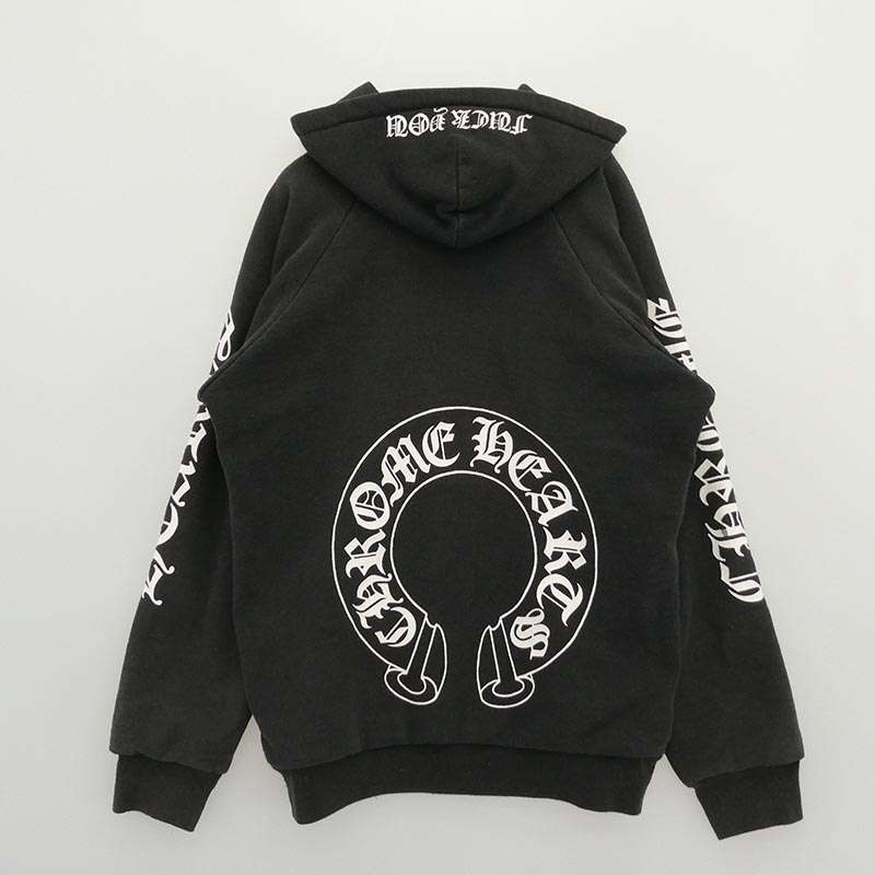 クロムハーツ（原本無） OLD HORSESHOE HOODIE 裏地サーマル オールド ファックユー バックロゴ プルオーバー パーカー 買取実績 画像