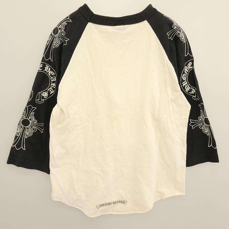 クロムハーツ(原本無) オールド ネックロゴ 袖マルチプリント 七分丈 ラグラン 長袖 Tシャツ 買取実績 画像