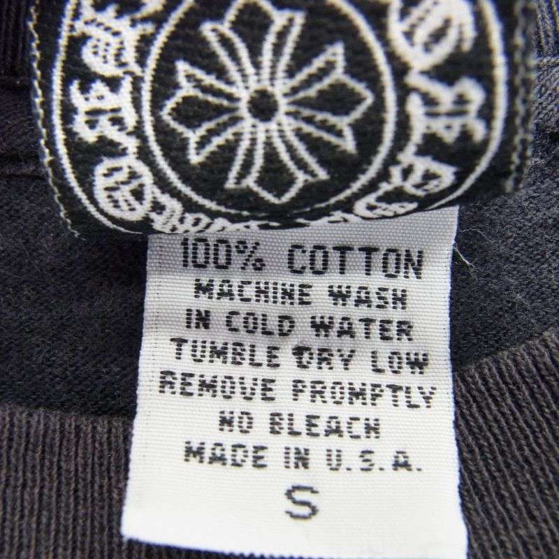 クロムハーツ(原本無) OLD オールド スクロールラベルロゴプリント クルーネック 半袖 Tシャツ 買取実績 画像