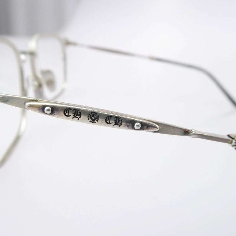 クロムハーツ（原本無） ORALOVERHAUL オーラルオーバーハウル スクエアフレーム CHロゴプレートテンプル アイウェア 眼鏡 買取実績 画像