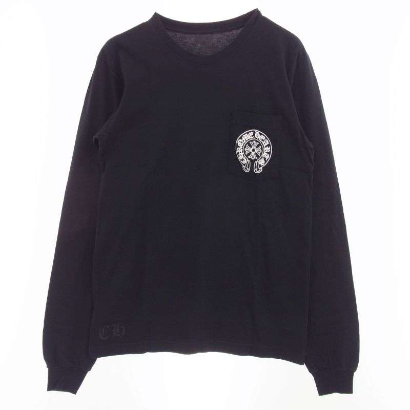 クロムハーツ（原本無） Paris Limited Floral Cross 18 Avenue Long Sleeve Tee パリ限定 18アヴェニュー フローラルクロス袖プリント ポケット付き 長袖Tシャツ 買取実績 画像