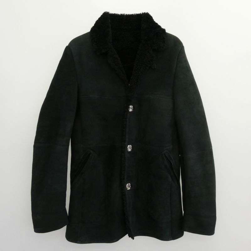 クロムハーツ（原本無） RNCH SHRLNG VJ ムートン レザー コート 買取実績 画像