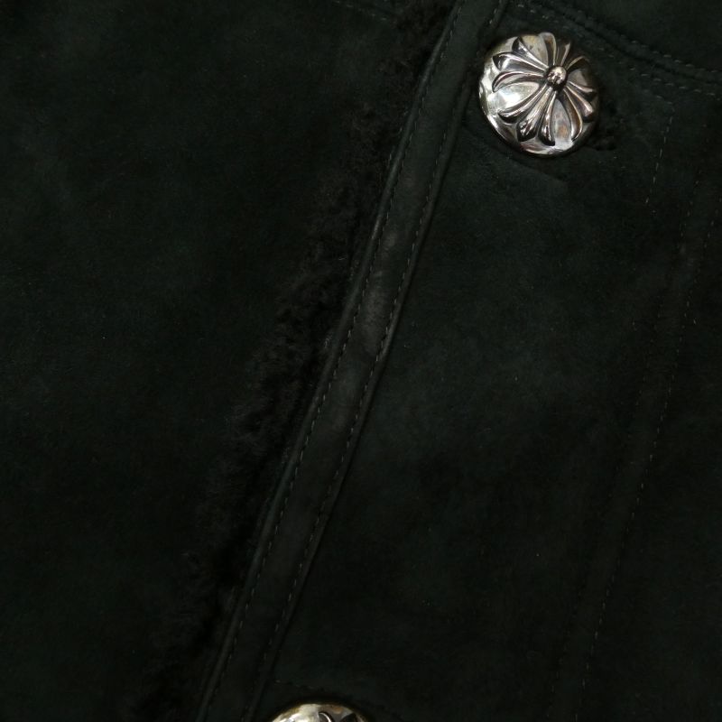 クロムハーツ（原本無） RNCH SHRLNG VJ ムートン レザー コート 買取実績 画像