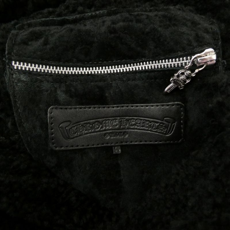 クロムハーツ（原本無） RNCH SHRLNG VJ ムートン レザー コート 買取実績 画像