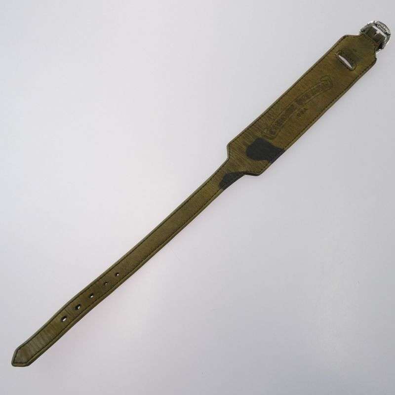 クロムハーツ（原本無） RR TINY BUCKLE CAMO ロックンロール レザー ガンスリンガー ブレスレット 買取実績 画像