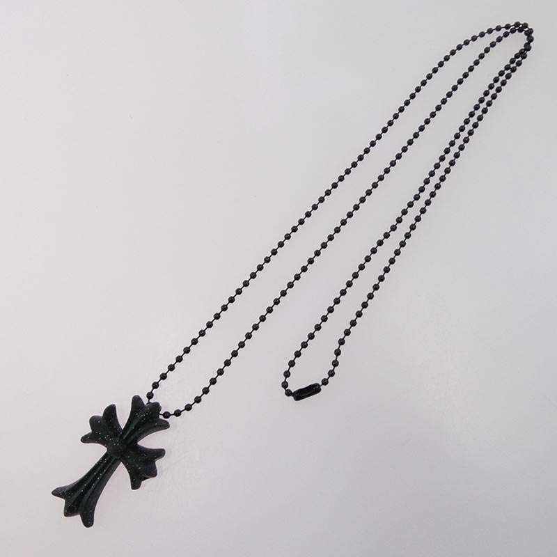 クロムハーツ（原本無） RUBBER CH CRS SML ラバー スモール CH クロス シリコン ラメ入り ネックレス ブラックグリッター 買取実績 画像