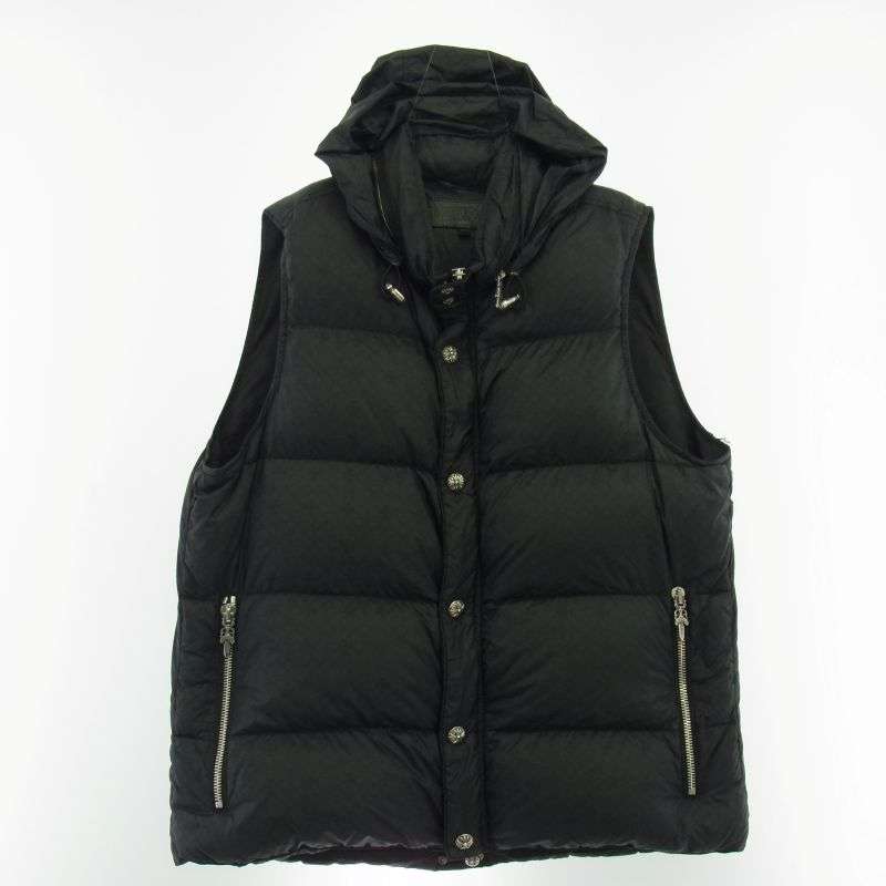 クロムハーツ（原本無） 国内正規品 STIFF VEST スティッフ CHプラス総柄 クロスボール ナイロン ダウンベスト 買取実績 画像