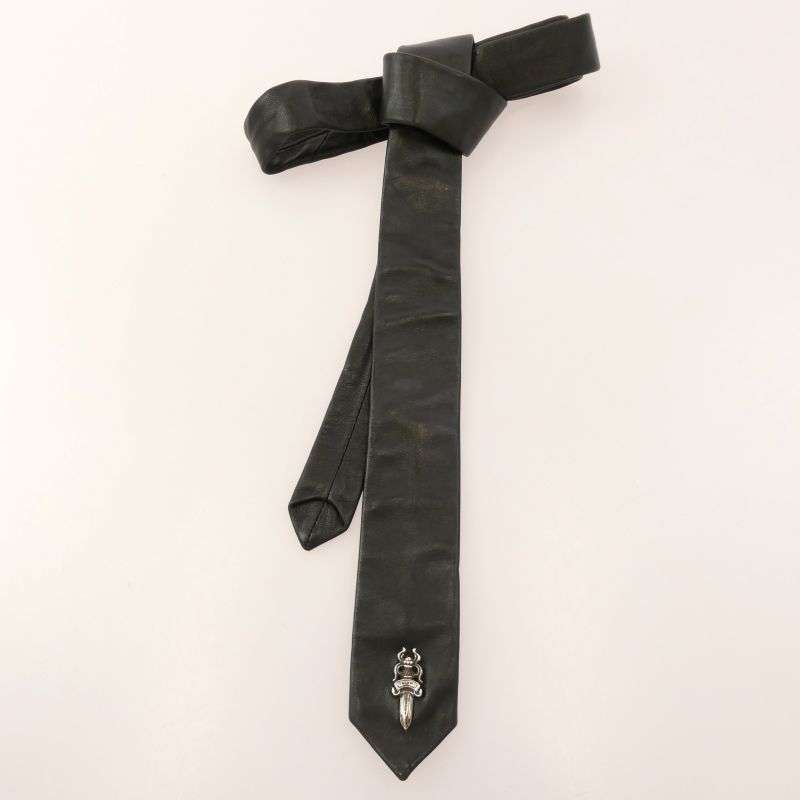 クロムハーツ（原本有） TIE NEK SKNNY LTHR レザー ナロータイ ダガー ネクタイ 買取実績 画像