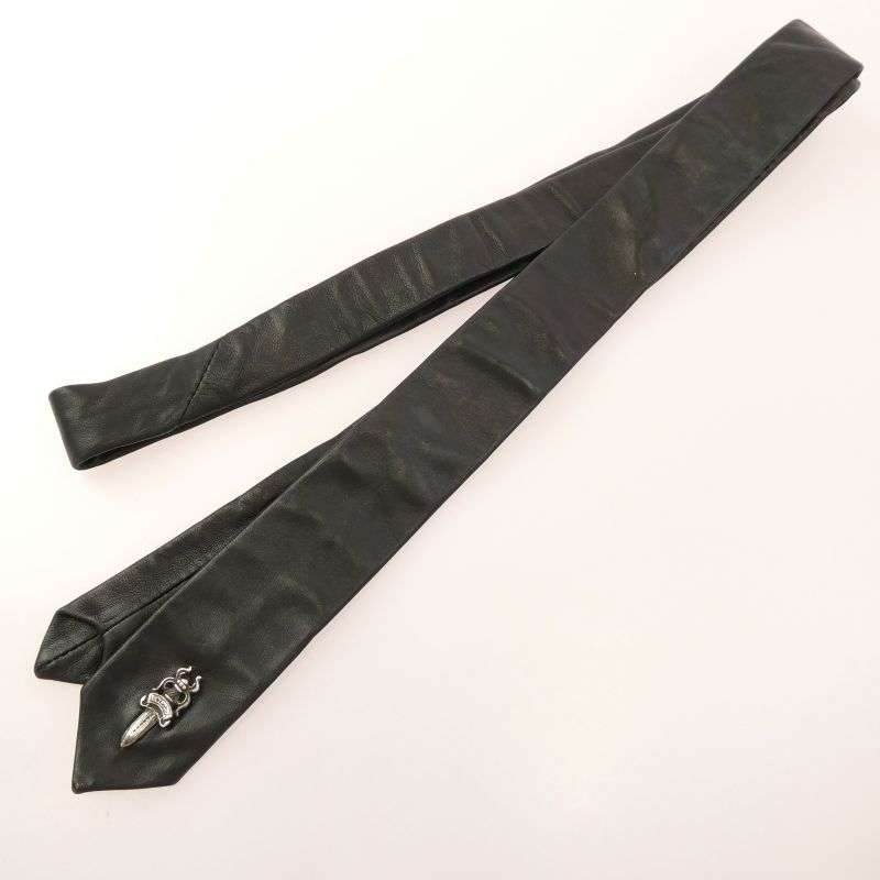 クロムハーツ(原本有) TIE NEK SKNNY LTHR レザー ナロータイ ダガー ネクタイ 買取実績 画像
