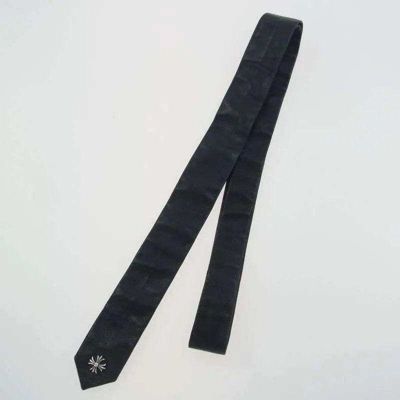 クロムハーツ（原本無） TIE NEK SKNNY LTH CH PLUS レザー ネクタイ