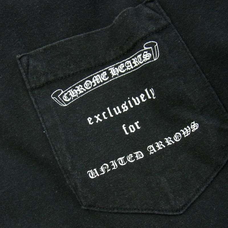 クロムハーツ（原本無） × UNITED ARROWS ユナイデッドアローズ MADE IN USA POCKET TEE バックプリント Tシャツ 半袖カットソー 買取実績 画像