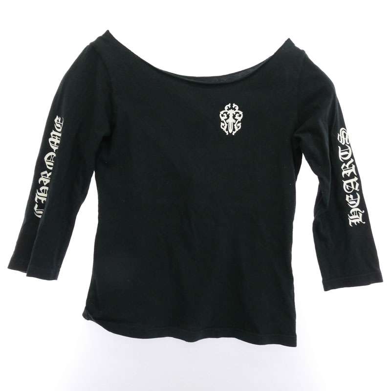 クロムハーツ（原本無） ヴァインダガー アームロゴ 袖ロゴ プリント ラウンドネック ロングスリーブ カットソー 長袖 Tシャツ 買取実績 画像