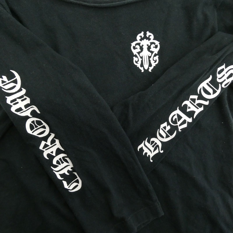 クロムハーツ(原本無) ヴァインダガー アームロゴ 袖ロゴ プリント ラウンドネック ロングスリーブ カットソー 長袖 Tシャツ 買取実績 画像