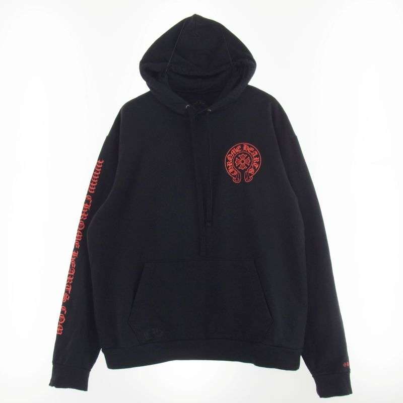 クロムハーツ（原本無） WWW.CHROMEHEARTS.COM HOODIE オンライン限定 ホースシュー バックプリント プルオーバー フーディ パーカー 買取実績 画像