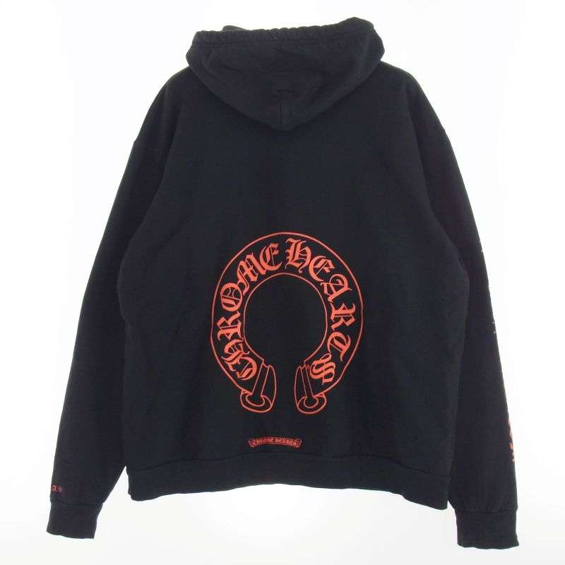 クロムハーツ（原本無） WWW.CHROMEHEARTS.COM HOODIE オンライン限定 ホースシュー バックプリント プルオーバー フーディ パーカー 買取実績 画像