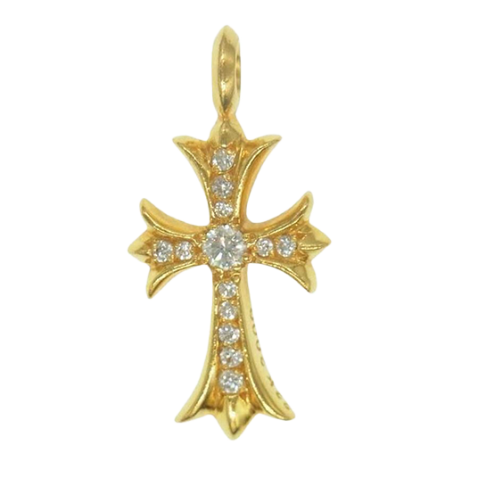 クロムハーツ ペンダントトップ 22K タイニーファット クロス パヴェ