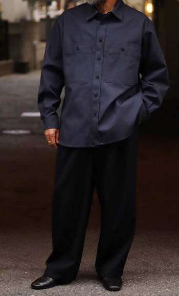 クリストフルメールコーディネート紹介 ルメール オーバーサイズシャツ 画像