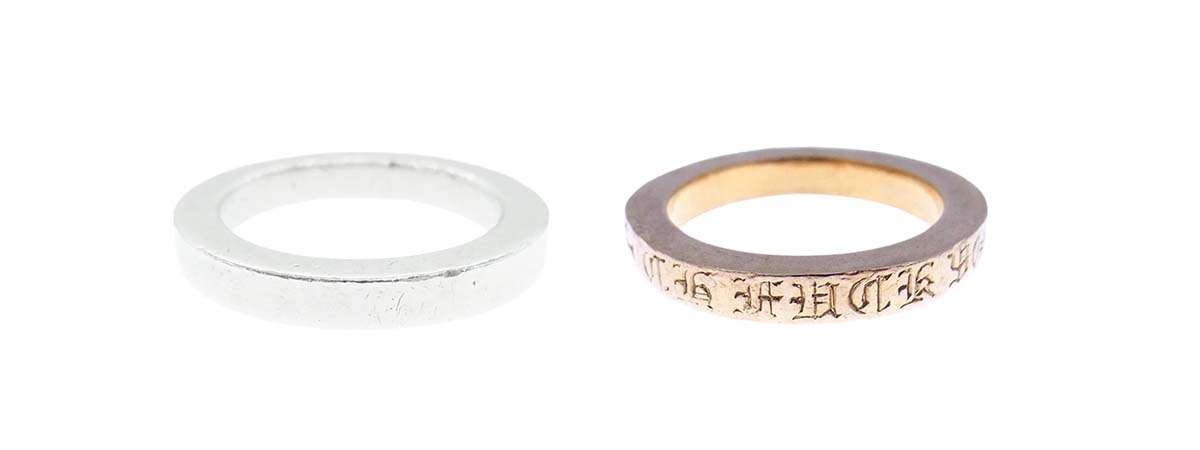 結婚指輪におすすめのクロムハーツリング5選 スペーサーリング(3mm、22K/シルバー) 画像