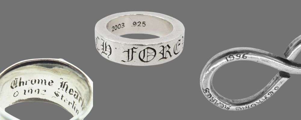 クロムハーツ①刻印の深さ・字体・位置を確認する画像