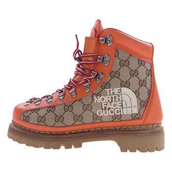 グッチ×ノースフェイス GGキャンバス ハイキングブーツ 画像