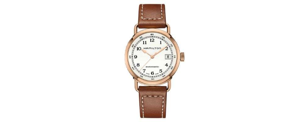 ハミルトン第8位 カーキ ネイビー パイオニア オート画像