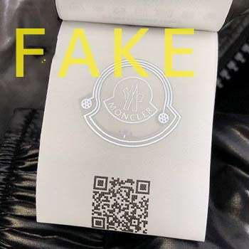 モンクレール QRコード・シリアルナンバー 偽物の特徴 画像