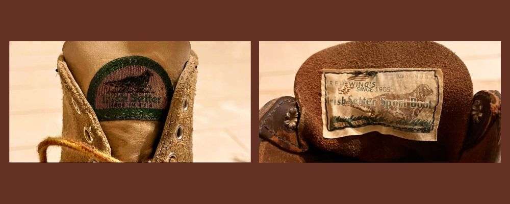 レッドウィング犬タグタグの形状・色・位置から年代を特定する方法画像