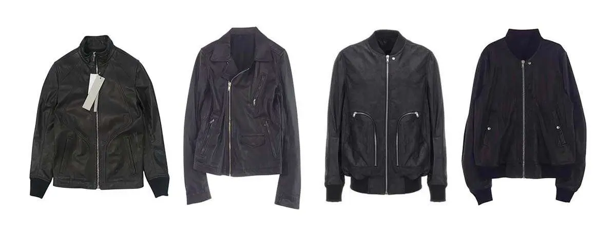 Rick Owens レザージャケット XS リックオウエンス RICK OWENS | CLASSIC FLIGHT JACKET BLACK WAXY LAMB LEATHER (RICK