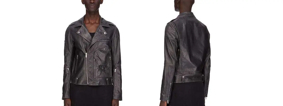 リックオウエンス　レザージャケット　ライダースジャケット 正規店出品】RICK OWENS CLASSIC BIKER JACKET BLACK (RICK OWENS