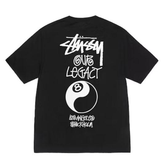 ステューシーの人気アイテム STUSSY×OUR LEGACY WORK SHOP 8 BALL YIN YANG TEE PIGMENT DYED　画像