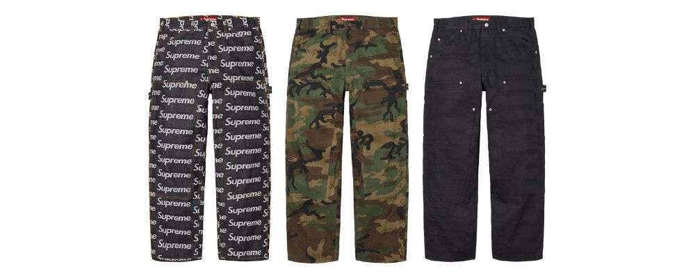 Supreme 2025AW Week10発売Jacquard Logos Double Knee Denim Painter Jean 画像