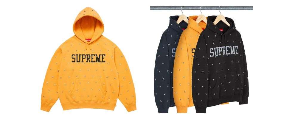 Supreme 2025AW Week10発売 Stars Studded Hooded Sweatshirt画像