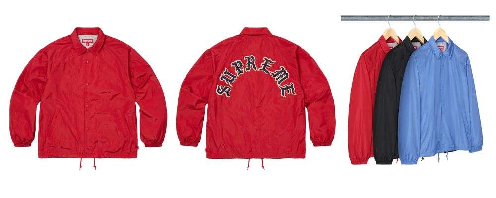 シュプリームOld English Arc Coaches Jacket 27,500円 画像