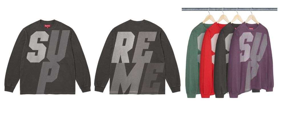 シュプリームReflective L/S Top 17,600円 画像