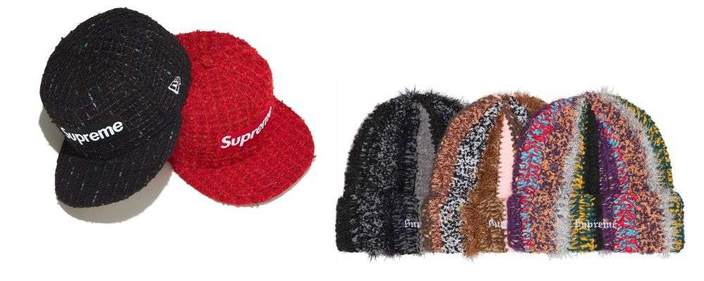 シュプリームBouclé Box Logo New Era® 12,100円 / Tinsel Stripe Beanie 12,100円 画像