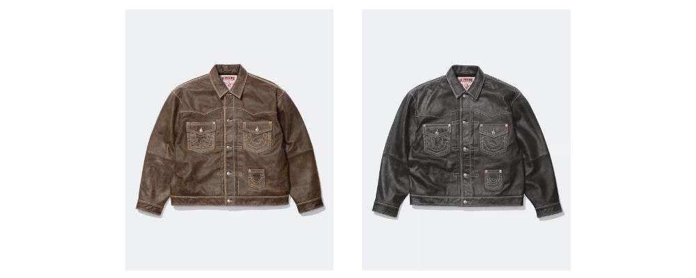 シュプリームSupreme®/True Religion® Leather Trucker Jacket 143,000円画像