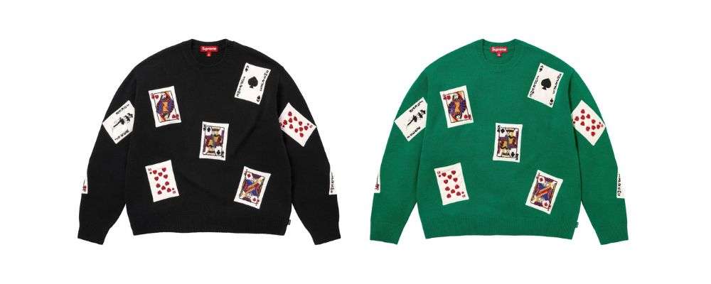 Supreme 2025AW Week14発売予定アイテムまとめ|ブランド古着買取専門店LIFEBeaded Cards Sweater 51,700円画像