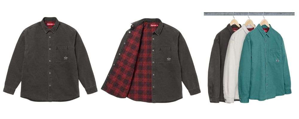 Supreme 2025AW Week14発売予定アイテムまとめ|ブランド古着買取専門店LIFEQuilted Lined Denim Snap Shirt 29,700円 画像
